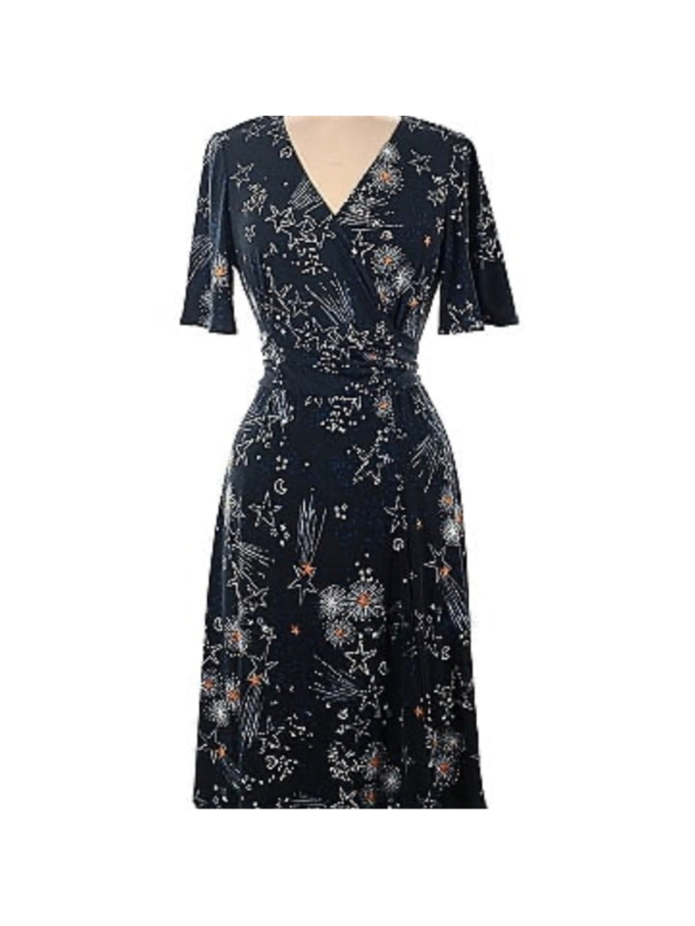 DONNA MORGAN Size 6 Faux Wrap Star Dress